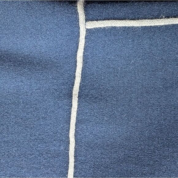 Cos navy wool blend midi dress grey contrast piping trim size M - Picture 12 of 12